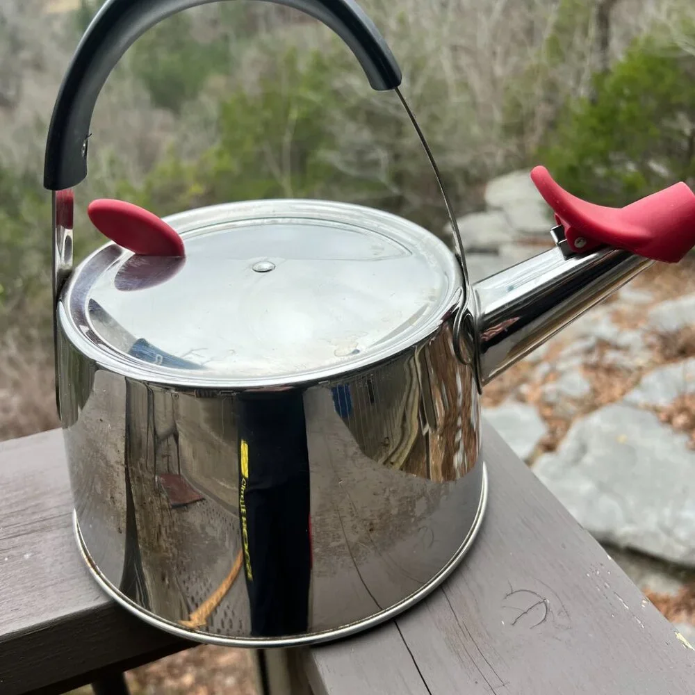 Michael Graves Design Easy-Fill 2.5qt Stainless Whistler Tea Kettle Pot - Picture 5 of 13